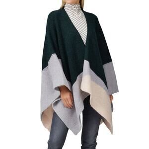 Elk Kulture Wrap Blockknit Poncho OS